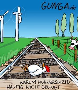 Cartoon: Hühnersuizid (medium) by Gunga tagged hühnersuizid