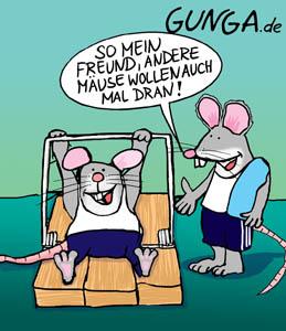 Cartoon: Mäusefitness (medium) by Gunga tagged mäusefitness