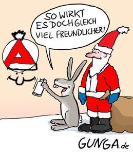 Cartoon: Weihnachtsmann (medium) by Gunga tagged weihnachtsmann