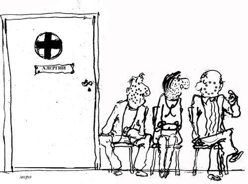 Cartoon: alergia (medium) by Miro tagged alergia