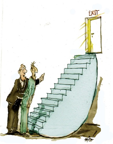 Cartoon: crisis (medium) by Miro tagged crisis
