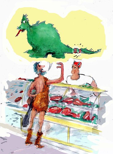Cartoon: customer (medium) by Miro tagged costomer