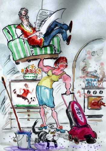 Cartoon: home bilding club (medium) by Miro tagged home,bilding,club