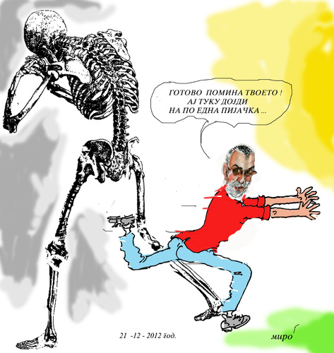 Cartoon: LJubomir Mihajlov (medium) by Miro tagged no,title