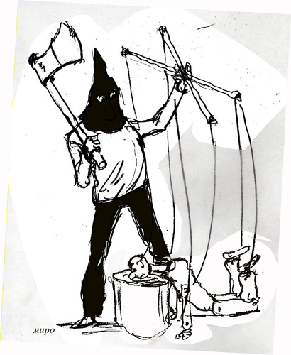 Cartoon: marioneta (medium) by Miro tagged marionet