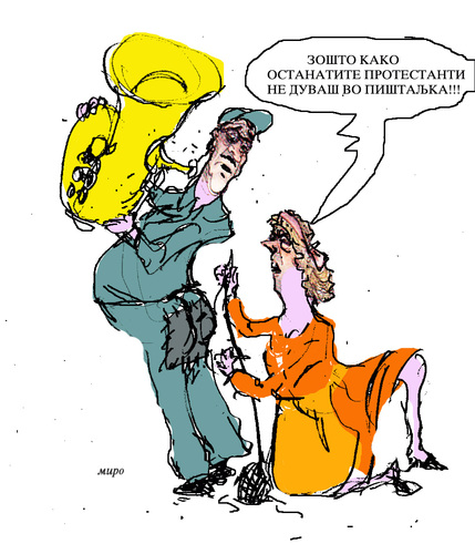 Cartoon: SO ZBOROVI (medium) by Miro tagged zborovi