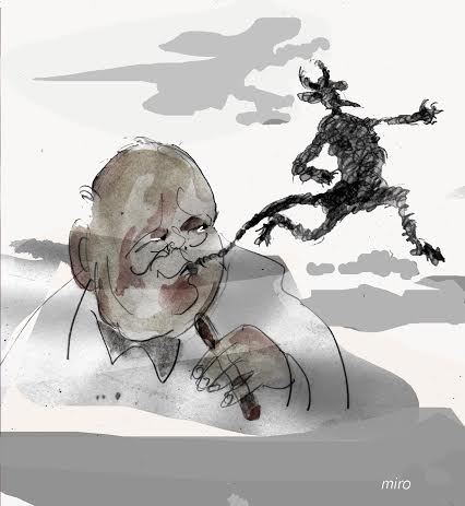 Cartoon: WINSTON CHERCHILL (medium) by Miro tagged no,koment