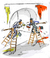 Cartoon: duel (small) by Miro tagged duel