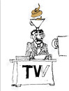 Cartoon: tv comementator (small) by Miro tagged tv commentator