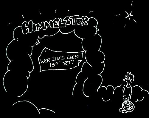 Cartoon: Himmelstor (medium) by Newbridge tagged tor,gott,himmel,petrus,schrift,glauben