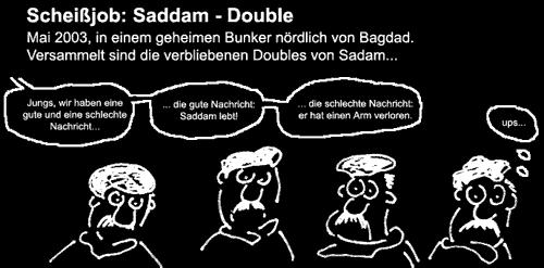 Cartoon: Sadam-Double (medium) by Newbridge tagged job,double,sadam,hussein