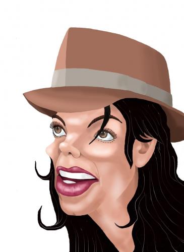 Cartoon: Michael Jackson (medium) by Senad tagged senad,nadarevic,portrait,bosnia,bosna,karikatura