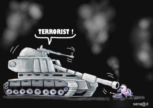 Cartoon: Terrorist ! (medium) by Senad tagged terrorist,senad,nadarevic,bosnia,bosna,karikatura