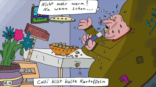 Cartoon: Cakikaka (medium) by Leichnam tagged calli,kartoffeln,kalt,killen,essen,fressen,schlingen,würgen,schlucken,nahrung