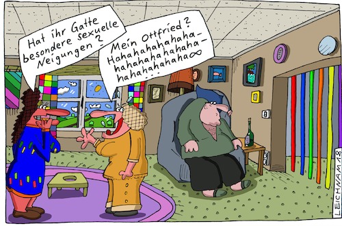 Cartoon: Der Gatte (medium) by Leichnam tagged gatte,ottfried,neigungen,leichnam,leichnamcartoon,hahahahaha