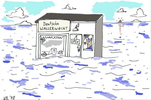 Cartoon: Deutsche Wasserwacht (medium) by Leichnam tagged wasser,wacht,wasserwacht,deutsche,open