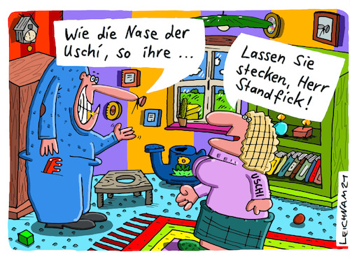Cartoon: Frech (medium) by Leichnam tagged frech,uschi,standfick,zote,steckenlassen,frechheit,leichnam,leichnamcartoon