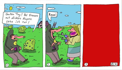 Cartoon: Guten Tag! (medium) by Leichnam tagged tag,frauen,hupen,rot,raa,mup,leichnam,begegnung