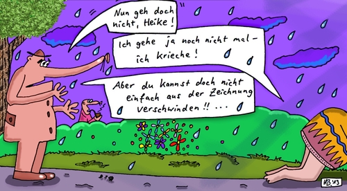 Cartoon: Heike (medium) by Leichnam tagged heike,gehen,zeichnung,kriechen,verschwinden