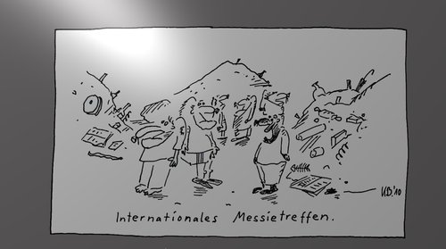 Cartoon: International (medium) by Leichnam tagged international,messie,treffen,schutt,schrott,spaß,freude,gerümpel