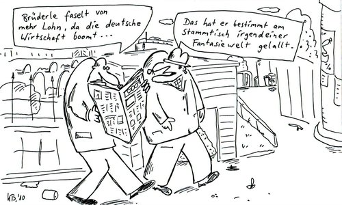 Cartoon: Ministertraum (medium) by Leichnam tagged minister,brüderle,fantasiewelt,realitätsverlust,wirtschaft