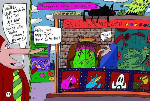 Cartoon: Panel 27 (medium) by Leichnam tagged rückschädel,ehrhardt,gerhard,siegling,elke,schausteller,rummelplatz,geisterbahn,leichnamcomic