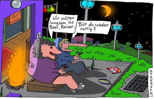 Cartoon: Rainer (medium) by Leichnam tagged rainer,langsam,bett,schlafzimmer,ehe,rattig,nacht,mond,sterne,leichnam,leichnamcartoon