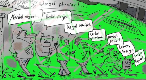 Cartoon: Schergel (medium) by Leichnam tagged schergel,merkel,bundeskanzlerin,kandesbunzlerin,kegerl,diktatur,demokratie,regierung,deutschland
