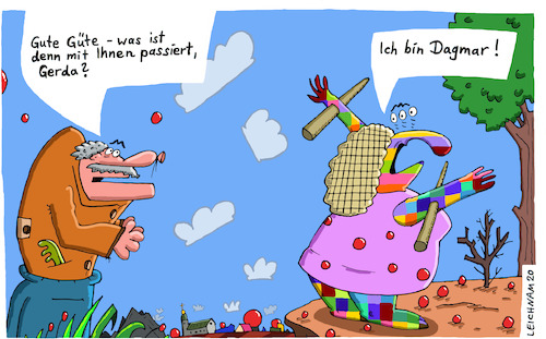Cartoon: Schnauzbart (medium) by Leichnam tagged schnauzbart,gerda,dagmar,leichnam,leichnamcartoon