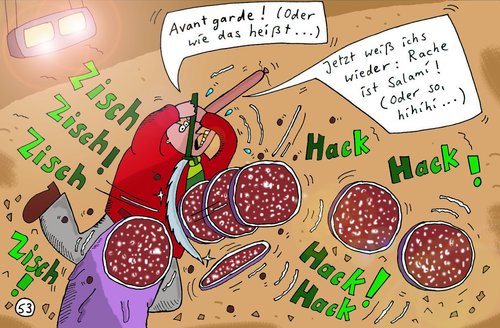 Cartoon: splatter (medium) by Leichnam tagged rückschädel,siegling,leichnamcomic,elke,schausteller,geisterbahn,rummelplatz
