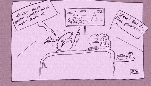 Cartoon: TV-Abend (medium) by Leichnam tagged tv,abend,fernsehen,rtl2,blind,geworden,nicht,mehr,sehen,glotze,ehe