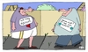 Cartoon: Begegnung (small) by Leichnam tagged begegnung,herren,pfützen,warum,nicht,mal,was,anderes