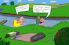 Cartoon: Flussbad (small) by Leichnam tagged flussbad,toter,gatte,leiche,empörung,seit,jahren,leichnam,leichnamcartoon
