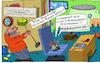 Cartoon: Fundsachen (small) by Leichnam tagged fundsachen,ag,wetterbausch,trennsack,tonarmnadel,plattenspieler,desinteresse,mikrokosmos,chef,boss,zorn,wut,choleriker,büro,leichnam,leichnamcartoon