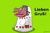 Cartoon: Geschminkt! (small) by Leichnam tagged geschminkt,schabracke