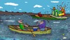Cartoon: Lotta (small) by Leichnam tagged lotta,leichnam,regatta,rudern,strom,wasser,fluss,wettrennen,bootsrennen,schlagzeug,drums,kommando