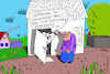 Cartoon: Willkommen! (small) by Leichnam tagged willkommen,schwarzweiß,polarisieren,haus,leichnam,leichnamcartoon