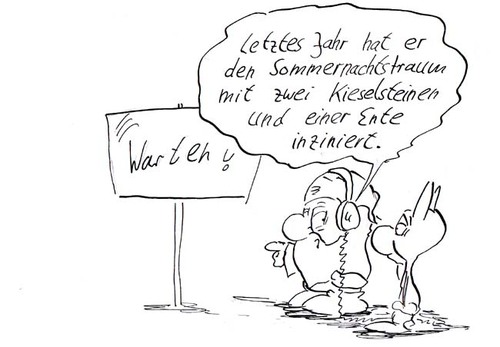 Cartoon: Ein Regisseur (medium) by kusubi tagged kusubi