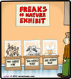 Cartoon: Freaks of nature (small) by cartertoons tagged freak,nature,beer,museum,exhibit