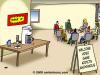 Cartoon: Video game addicts (small) by cartertoons tagged video,game,addicts,meeting,coffee