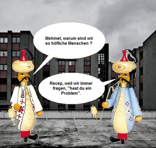 Cartoon: Hast du ein Problem? (medium) by Fareus tagged deutschland,integration