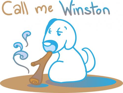 Cartoon: Call me Winston (medium) by Fubuki tagged rauchen,zigarre,hund,politiker,winston,churchill,smoke,cigarr,dog,tier,animal,pet,haustier,charakter