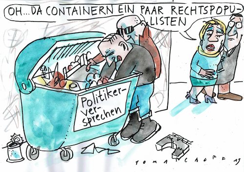 Cartoon: Abfall (medium) by Jan Tomaschoff tagged rechtspopulisten,poltikverdrossenheit,rechtspopulisten,poltikverdrossenheit