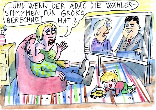 Cartoon: ADAC (medium) by Jan Tomaschoff tagged adac,statistik,stimmenzählen,adac,statistik,stimmenzählen