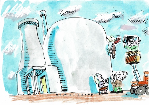 Cartoon: AKW (medium) by Jan Tomaschoff tagged energie,kernkraft,politiker,energie,kernkraft,politiker