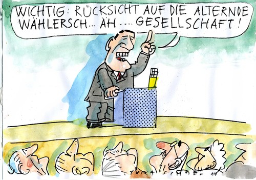 Cartoon: alternde Gesellschaft (medium) by Jan Tomaschoff tagged demografie,alternde,gesellschaft,demografie,alternde,gesellschaft
