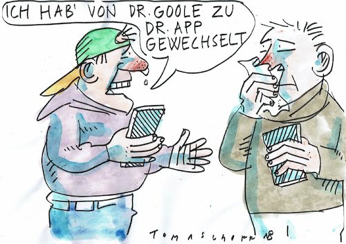 Cartoon: Arztwahl (medium) by Jan Tomaschoff tagged ärzte,internet,ärzte,internet