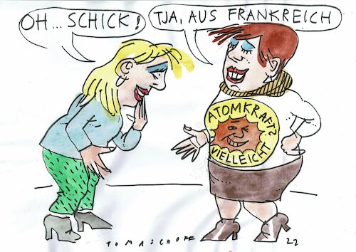 Cartoon: Atomkraft (medium) by Jan Tomaschoff tagged kernkraftwerke,frankreich,kernkraftwerke,frankreich