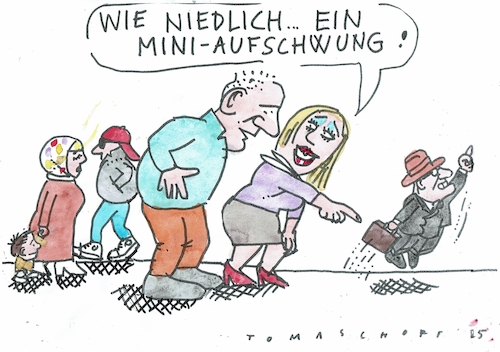 Cartoon: Aufschwung (medium) by Jan Tomaschoff tagged wirtschaft,flaute,krise,wirtschaft,flaute,krise