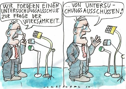 Cartoon: Ausschuss (medium) by Jan Tomaschoff tagged untersuchungesausschuss,parlament,untersuchungesausschuss,parlament